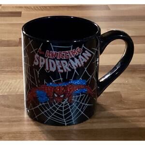 Amazing Spider-Man Black Glitter Coffee Mug Cup Marvel